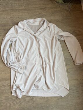 lululemon athletica Light Beige Button-Down Shirt